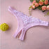 Lace G-String Crotch less Pearls Thong Panties